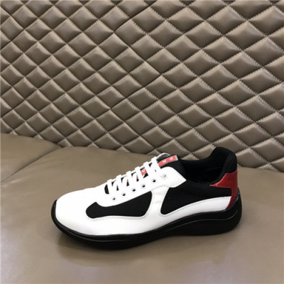 Prada 2021 Men's Leather Sneakers,PRAS0822 - 프라다 2021 남성용 레더 스니커즈,Size(240-270),화이트