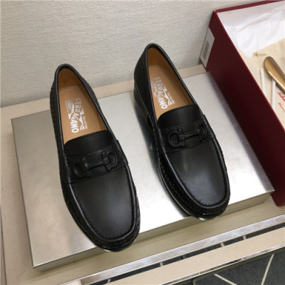 Salvatore Ferragamo 2021 Men's Leather Loafer,FGMS0597 - 페라가모 2021 남성용 레더 로퍼,Size(240-270),블랙