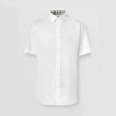 [유니크]Burberry  Mens Vintage Basic Short-sleeved Tshirts White - 버버리 2021 남성 빈티지 베이직 반팔 셔츠 Bur04040x Size(s - 2xl) 화이트