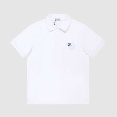 Loewe  Mens Smile Short Sleeved Tshirts White - 로에베 2021 남성 폴로 반팔티 Loe0473x Size(xs - xl) 화이트