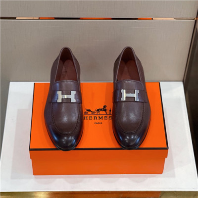 Hermes 2021 Men's Leather Loafer,HERS0529 - 에르메스 2021 남성용 레더 로퍼,Size(240-270),브라운