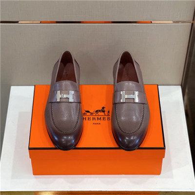 Hermes 2021 Men's Leather Loafer,HERS0530 - 에르메스 2021 남성용 레더 로퍼,Size(240-270),브라운