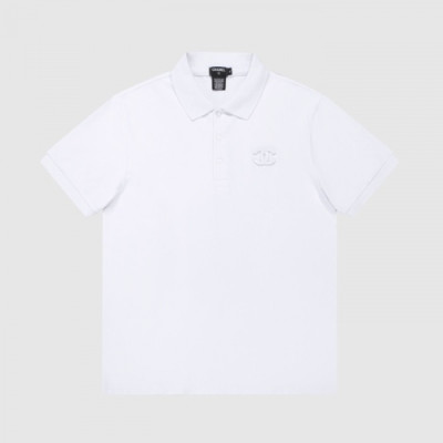 Chanel  Mm/Wm 'CC' Logo Cotton Short Sleeved Tshirts White - 샤넬 2021 남/녀 'CC'로고 코튼 반팔티 Cnl0746x Size(xs - xl) 화이트