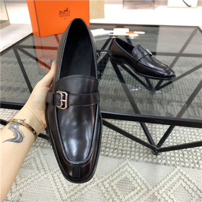 Hermes 2021 Men's Leather Oxford Shoes,HERS0537 - 에르메스 2021 남성용 레더 옥스퍼드,Size(240-270),블랙