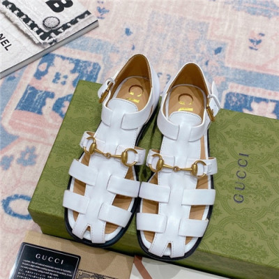 Gucci 2021 Women's Leather Sandal,GUCS1622 - 구찌 2021 여성용 레더 슬리퍼,Size(225-250),화이트