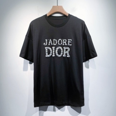 Dior  Mm/Wm Casual Crew-neck Short Sleeved Tshirts Black - 디올 2021 남/녀 캐쥬얼 크루넥 반팔티 Dio01360x Size(s - 2xl) 블랙