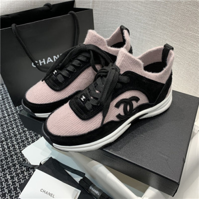 Chanel 2021 Women's Knit Sneakers,CHAS0651 - 샤넬 2021 여성용 레더 스니커즈,Size(225-250),블랙