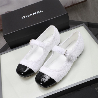 Chanel 2021 Women's Leather Flat,CHAS0656 - 샤넬 2021 여성용 레더 플렛,Size(225-250),화이트