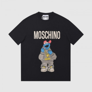 Moschino   Mm/Wm Logo Cotton Short Sleeved Tshirts Black - 모스키노 2021 남/녀 로고 코튼 반팔티 Mos0184x Size(s - xl) 블랙