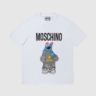 Moschino  Mm/Wm Logo Cotton Short Sleeved Tshirts White - 모스키노 2021 남/녀 로고 코튼 반팔티 Mos0185x Size(s - xl) 화이트