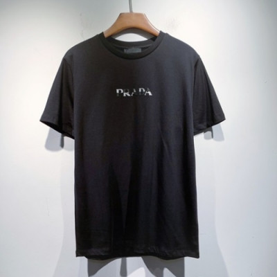 Prada  Mens Basic Logo Short Sleeved Tshirts Black - 프라다 2021 남성 베이직 로고 폴로 반팔티 Pra02349x Size(s - 2xl) 블랙