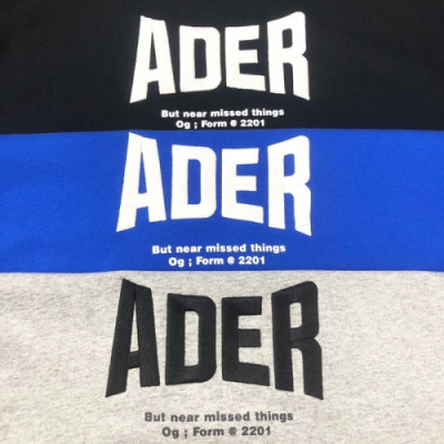 ADER  Mens Minimal Cotton Tshirts Blue - ADER 2021 남성 미니멀 코튼 긴팔티 Ade008x Size(s - l) 블루