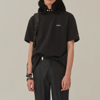ADER  Mens Minimal Cotton Short-sleeved Tshirts Black - ADER 2021 남성 미니멀 코튼 반팔티 Ade0020x Size(s - m) 블랙