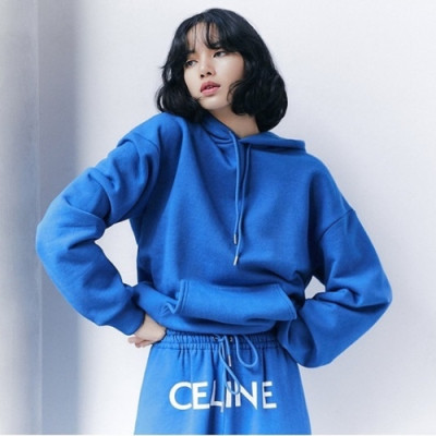 Celine   Mm/Wm Logo Cotton Hoodie Blue - 셀린느 2021 남/녀 로고 코튼 후디 Cel0144x Size(xs - m) 블루