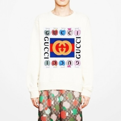 Gucci  Mm/Wm Logo Crew-neck Cotton Tshirts White - 구찌 2021 남/녀 로고 코튼 크루넥 코튼 긴팔티 Guc03969x Size(s - l) 화이트