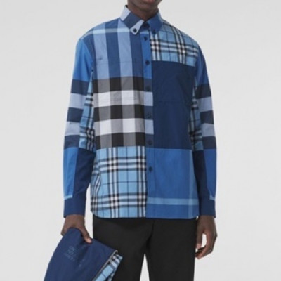 Burberry  Mens Vintage Basic Tshirts Blue - 버버리 2021 남성 빈티지 베이직 셔츠 Bur04065x Size(s - 2xl) 블루