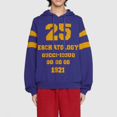 Gucci  Mm/wm Logo Casual Oversize Cotton Hoodie Blue - 구찌 2021 남/녀 로고 캐쥬얼 오버사이즈 코튼 후드티 Guc03982x Size(xs - l) 블루