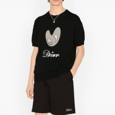 Dior  Mm/Wm Casual Crew-neck Short Sleeved Tshirts Black - 디올 2021 남/녀 캐쥬얼 크루넥 반팔티 Dio01384x Size(s - xl) 블랙