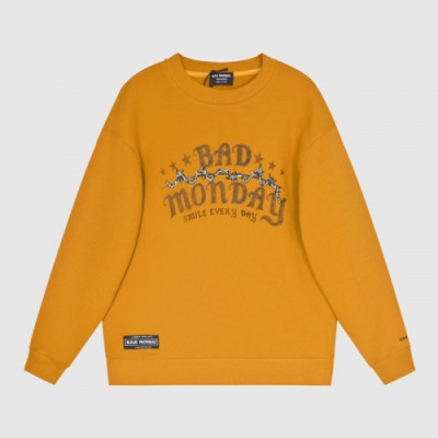 BAD MONDAY   Mm/Wm Logo Oversize Cotton Thirts Orange - BAN MONDAY 2021 남/녀 로고 오버사이즈 코튼 맨투맨 Bad0024x Size(xs - l) 오렌지