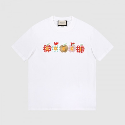 Gucci  Mm/Wm Logo Short Sleeved Tshirts White - 구찌 2021 남/녀 로고 반팔티 Guc04000x Size(xs - l) 화이트