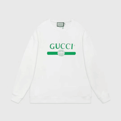 Gucci  Mm/Wm Logo Crew-neck Cotton Tshirts White - 구찌 2023 남/녀 로고 코튼 크루넥 코튼 긴팔티 Guc04006x Size(xs - l) 화이트