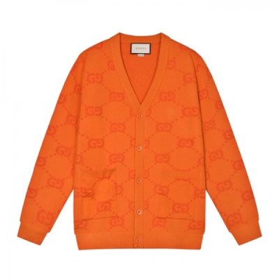 Gucci  Mm/Wm Trendy V-neck Cardigan Orange - 구찌 2021 남/녀 트렌디 브이넥 가디건 Guc04028x Size(xs - xl) 오렌지