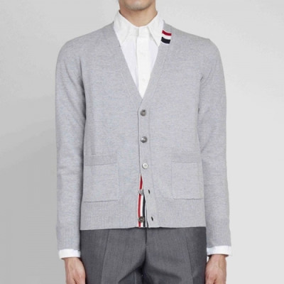 Thom Browne  Mm/Wm Strap V-neck Cardigan Gray - 톰브라운 2021 남/녀 스트랩 브이넥 가디건 Thom01411x Size(1 - 4) 그레이