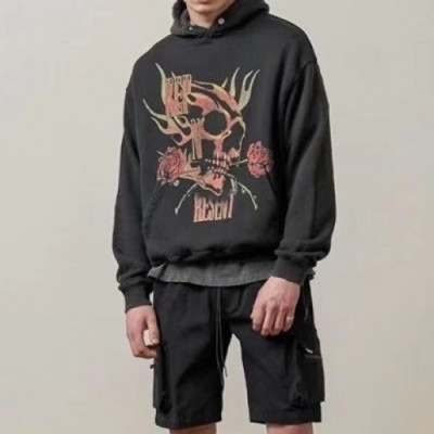 Represent  Mm/Wm Wolf Logo Cotton Hoodie - 리프리젠트 2021 남자 울프 로고 코튼 후드티 Rep0027x Size(s - xl) 블랙