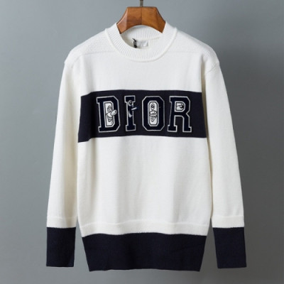 Dior  Mm/WmRetro Logo Crew-neck Sweaters White - 디올 2021 남/녀 레트로 로고 크루넥 스웨터 Dio01414x Size(s - l) 화이트