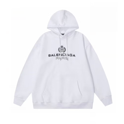 Balenciaga  Mm/Wm Logo Cotton Hoodie White - 발렌시아가 2022 남/녀 로고 코튼 후디 Bal01180x Size(xs - l) 화이트