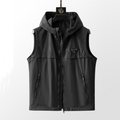 Prada  Mens Casual Logo Vest Black - 프라다 2021 남성 캐쥬얼 로고 조끼 Pra02392x Size(m - 3xl) 블랙