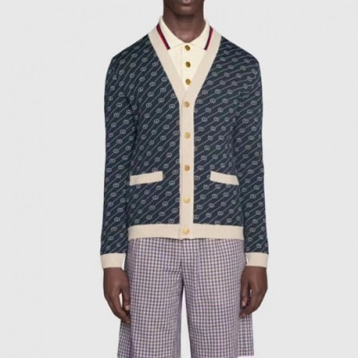 Gucci  Mm/Wm Trendy V-neck Cardigan Navy - 구찌 2021 남/녀 트렌디 브이넥 가디건 Guc04066x Size(s - l) 네이비