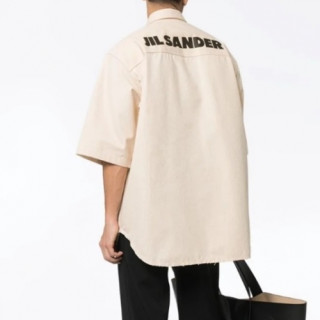 Jil Sander  Mens Basic Denim Short Sleeved Tshirts Ivory - 질샌더 2021 남성 베이직 데님 코튼 반팔 셔츠 Jil0027x Size(s - l) 아이보리