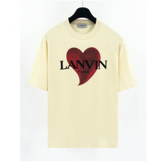 LANVIN  Mm/Wm Logo Short Sleeved Tshirts Ivory - 랑방 2021 남/녀 로고 반팔티 Lan0012x Size(s - xl) 아이보리