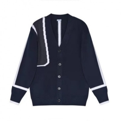 Loewe  Mens Logo Crew-neck Wool Cardigan Navy - 로에베 2021 남성 로고 크루넥 울 가디건 Loe0492x Size(m - 2xl) 네이비