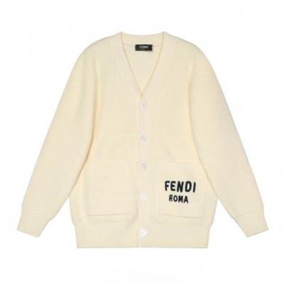 Fendi  Mens Logo Crew-neck Cardigan White - 펜디 2021 남성 로고 크루넥 가디건 Fen01040x Size(m - 2xl) 화이트