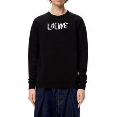 Loewe  Mens Logo Crew-neck Cotton Tshirts Black - 로에베 2021 남성 로고 크루넥 코튼 긴팔티 Loe0494x Size(xs - l) 블랙