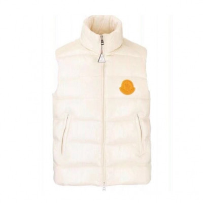 Moncler  Mens Patch Logo Modern Duck Down Padding Vest White - 몽클레어 2021 남성 패치 로고 모던 덕다운 패딩 베스트 Moc02285x Size(1 - 5) 화이트