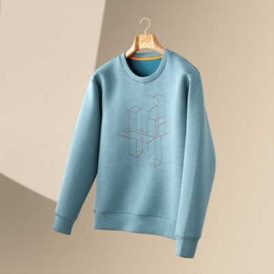 Hermes  Mens Logo Casual Cotton Hoodie Blue - 에르메스 2021 남성 로고 캐쥬얼 코튼 후드티 Her0695x Size(m - 3xl) 블루