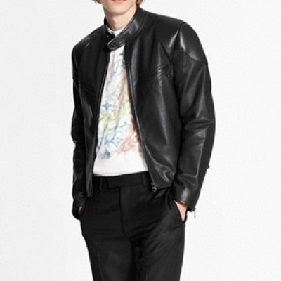 Louis vuitton  Mens Logo Leather Jackets - 루이비통 2021 남성 로고 가죽 자켓 Lou03628x Size(m - 3xl) 블랙