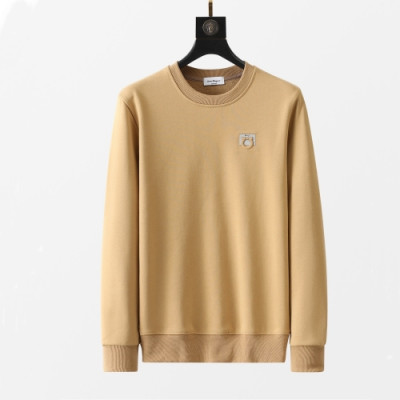 Ferragamo  Mens Basic Logo Cotton Tshirts Beige - 페라가모 2020 남성 베이직 로고 코튼 긴팔티 Fer0329x Size(m - 3xl) 베이지