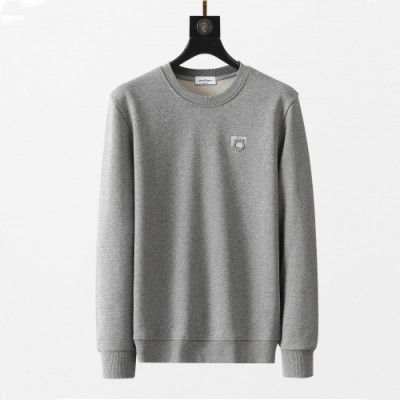 Ferragamo  Mens Basic Logo Cotton Tshirts Gray - 페라가모 2020 남성 베이직 로고 코튼 긴팔티 Fer0329x Size(m - 3xl) 그레이