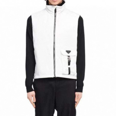 Prada  Mens Casual Logo Vest White - 프라다 2021 남성 캐쥬얼 로고 조끼 Pra02421x Size(m - 2xl) 화이트