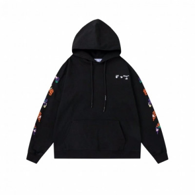 Off-white  Mens Logo Cotton Hoodie Black - 오프화이트 2021 남성 로고 코튼 후드티 Off0801x Size(s - xl) 블랙