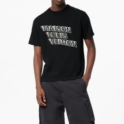 Louis vuitton  Mm/Wm Logo Short Sleeved Tshirts Black - 루이비통 2021 남/녀 로고 반팔티 Lou03646x Size(s - l) 블랙
