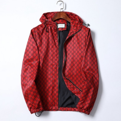 Gucci  Mens Logo Casual Jackets Red - 구찌 2021 남성 로고 캐쥬얼 자켓 Guc04124x Size(m - 3xl) 레드