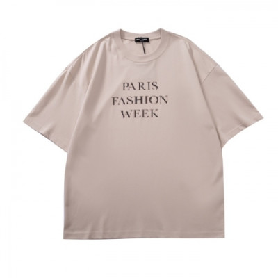 Balenciaga  Mm/Wm Logo Cotton Short Sleeved Tshirts Gray - 발렌시아가 2021 남/녀 로고 코튼 반팔티 Bal01163x Size(xs - l) 그레이