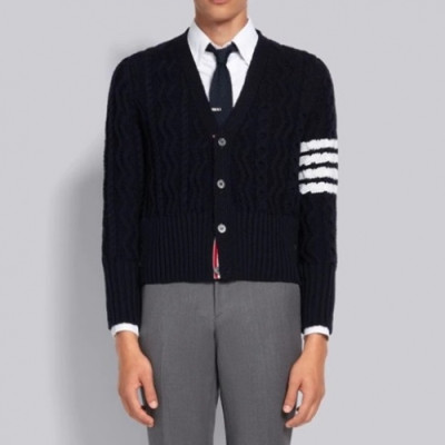 Thom Browne  Mm/Wm Strap V-neck Cardigan Navy - 톰브라운 2021 남/녀 스트랩 브이넥 가디건 Thom01455x Size(1 - 4) 네이비