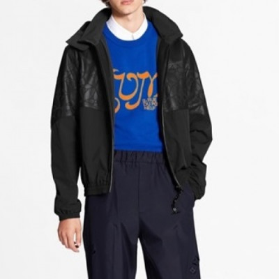 Louis vuitton  Mens Logo Leather Jackets Black - 루이비통 2021 남성 로고 가죽 자켓 Lou03693x Size(s - 3xl) 블랙