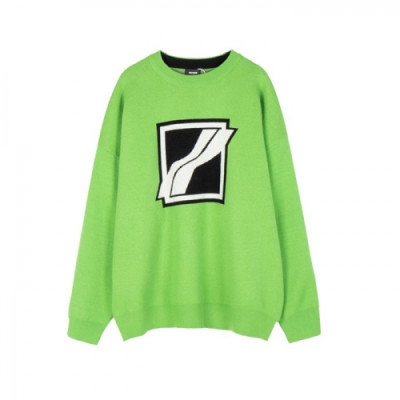 WELLDONE  Mm/Wm Retro Logo Crew-neck Sweaters Green - 웰던 2021 남/녀 레트로 로고 크루넥 스웨터 Wel0012x Size(s - xl) 그린